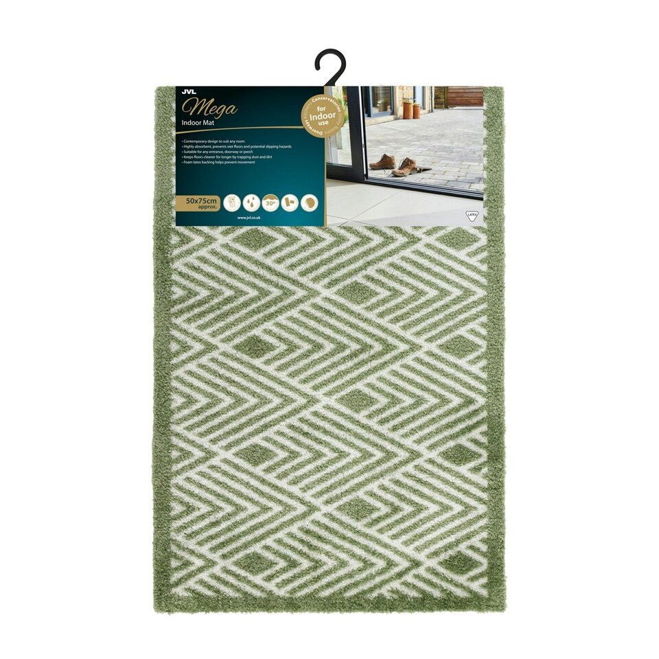 image 1 of JVL Mega Doormat - 50x75cm, Geo