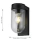 image 4 of Parnie - Black IP44 Outdoor Wall Light | Black | Clear | 1