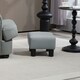 image 8 of HOMCOM Chic Faux Leather Footstool Small Footrest with 4 Plastic Legs, Grey | Grey | One size | 1