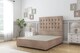 image 1 of Sloomy Alabama Mink Naples Divan Bed Base No Drawers With 54 Inch Floor Standing Headboard | Brown | Mink | Super King | 1