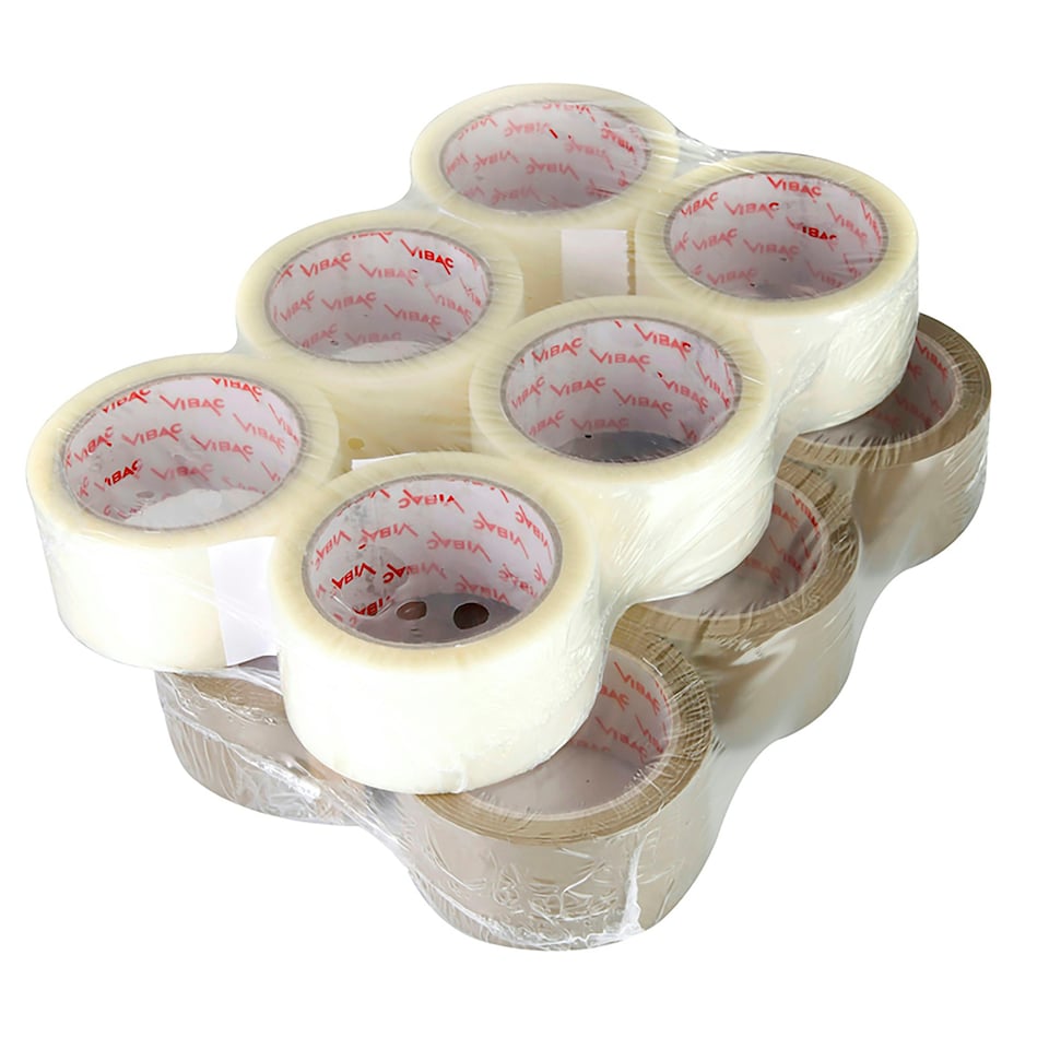 Essentials Parcel Packing Tape - Brown - One size