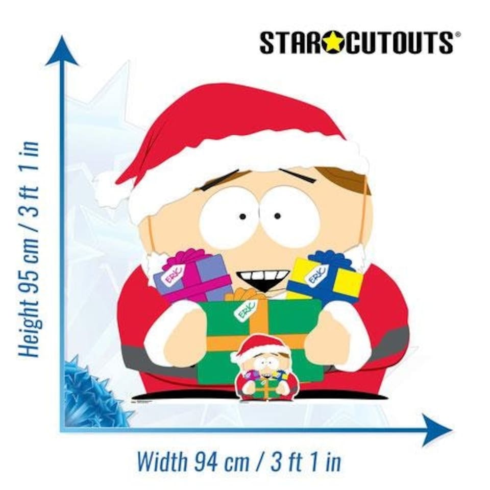 image 1 of Eric Cartman as Santa South Park Star Mini Cardboard Cutout 95cm