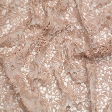 Minerva Core Range Beige Heavy Guipure Lace Fabric for Bridal, Dressmaking, 137cm / 53" Wide - per metre