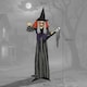 image 7 of Outsunny Voice Activated Halloween Animatronics Standing Witch & Skull Staff