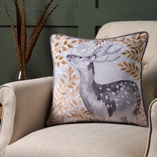 D & D Forest Animals Filled Cushion Grey