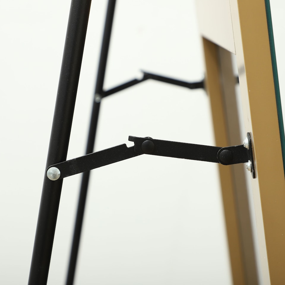 image 1 of HOMCOM Arched Full Length Mirror, 50 150cm Wall Mounted, Leaning, Free Standing Full Body Mirror, Frameless, for Living Room, Bedroom, Gold Tone