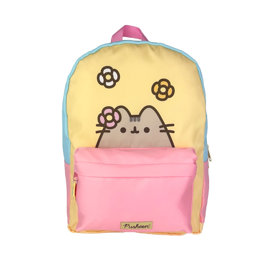 image 1 of Pusheen Kids School Backpack with Front Zip Pocket & Adjustable Padded Straps, 36cm x 27cm