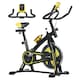 image 1 of SPORTNOW Indoor Exercise Bike, Stationary Bike, Cycling Machine with Adjustable Seat and Resistance, Heart Rate Sensor, for Home Gym Workout, 8kg Flywheel, Yellow