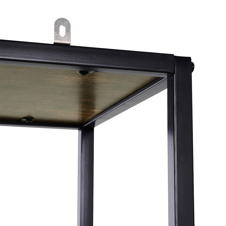 image 1 of HOMCOM 6 Tier Bookcase, Industrial Tall Shelf Unit with Steel Frame for Home Office, Study, Living Room, Hallway, 82 x 33.5 x 175 cm, Rustic Brown and Black