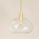 image 2 of ValueLights Corinne Twill Spiral Glass 3 Drop Brushed Gold Diner Ceiling Pendant Light Gold