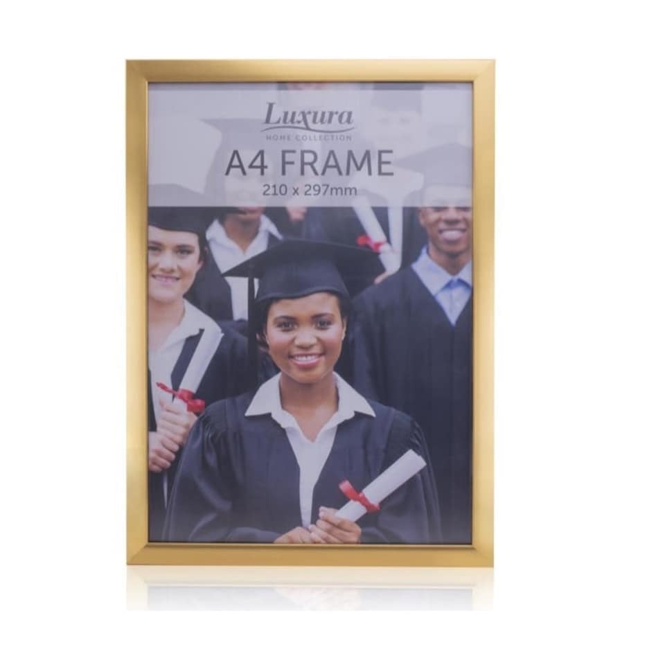 image 1 of A4 Photo Frame Certificate Poster Picture Frames Poster Graduation Clip Stand Gold | One Size