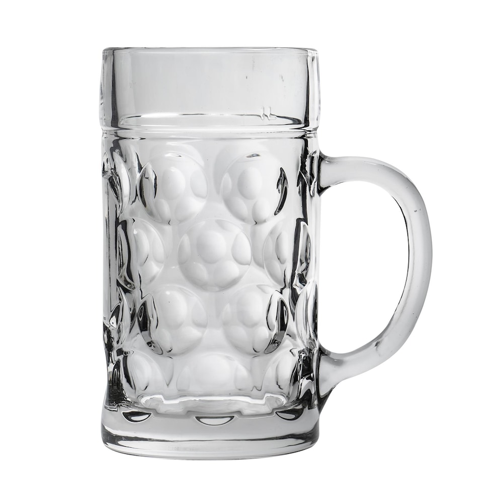 image 1 of Rink Drink Giant Glass German Beer Steins - 2 Pints - Pack of 2
