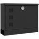 image 6 of HOMCOM Wall Mounted Letterbox Mailbox with Windows and Keys Easy to Install Black