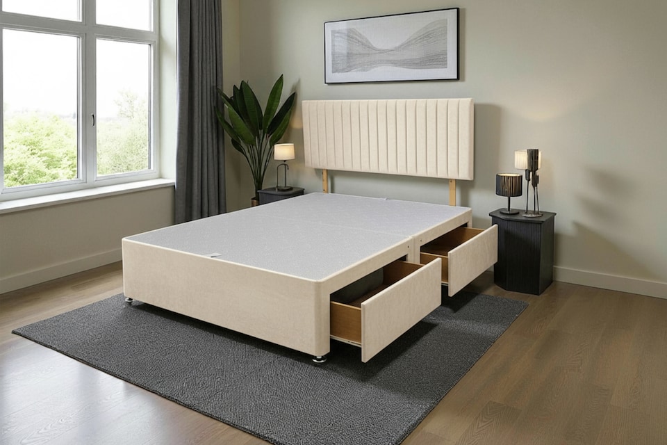 image 1 of Emily Divan Bed Base 2 Drawers And Headboard