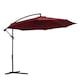 image 1 of Outsunny 3m Garden Banana Parasol Cantilever Umbrella, Wine Red