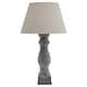image 1 of Hill Interiors Amalfi Candlestick Linen Table Lamp (UK Plug) - Grey - One Size