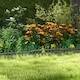 image 2 of Outsunny Decorative Garden Fencing, Wooden Landscape Edging, Grey
