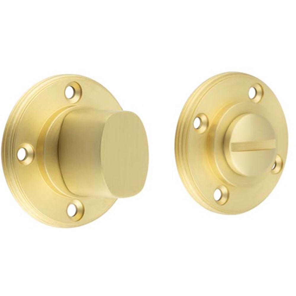 Elegant Inner Turn & Release in Satin Brass for Privacy - Door Handle