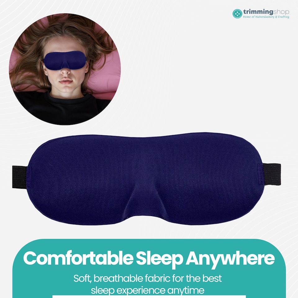 image 1 of 3D Sleep Eye Mask with Adjustable Strap Luxury Blindfold Sleep Mask