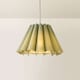 image 4 of ValueLights Lauren Green Pleat Scallop Edge Taper Ceiling Shade