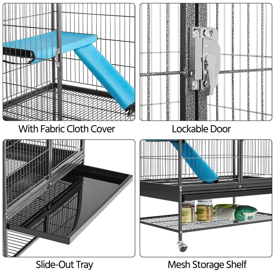 image 1 of Yaheetech 137 cm Tall 2-Story Small Animal Cage