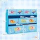 image 5 of AIYAPLAY 3-Tier Toy Organiser Shelf with 9 Storage Boxes for Bedroom, Blue