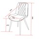 image 8 of Aspen White 80cm Square Dining Table with 2 Upholstered Cord Fabric Diamond Stitch Chairs - Compact Modern Dining Set | Grey | White | One Size | 1