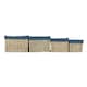 image 7 of Antique Wash Navy Cotton Lined Willow Storage Basket Blue | M