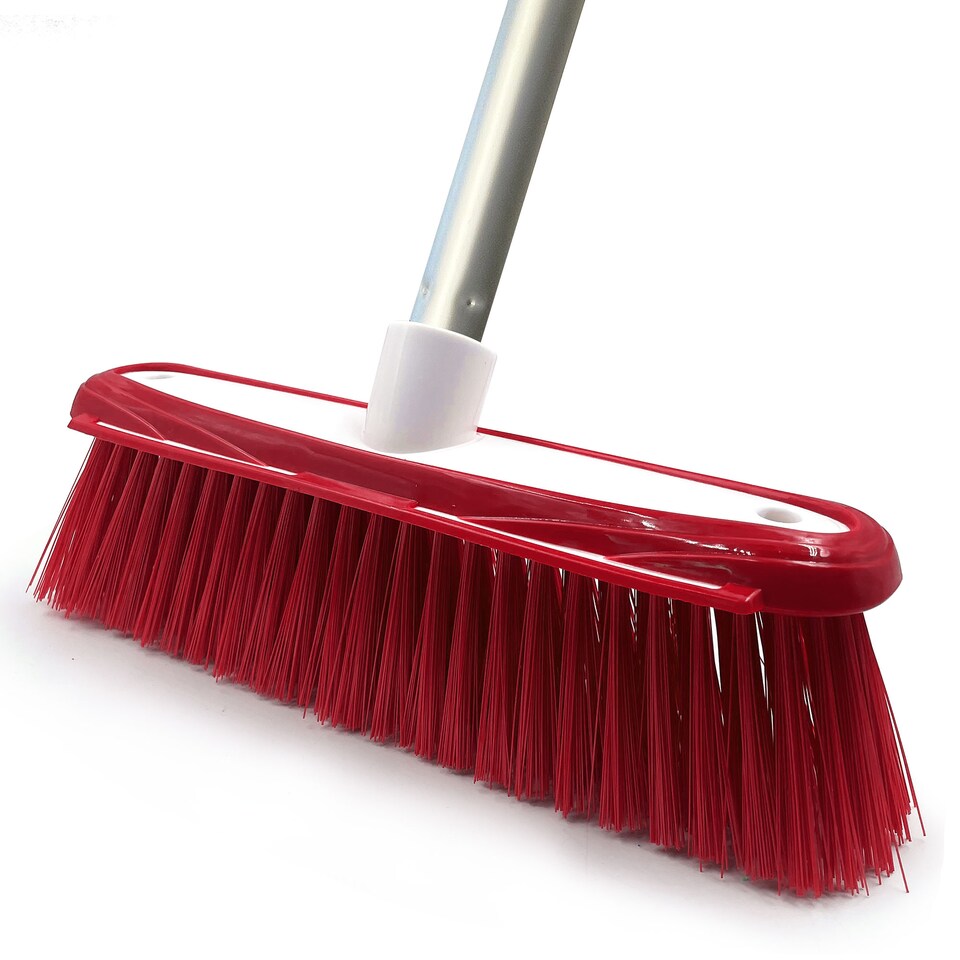image 1 of Colour-Coded Soft Indoor Sweeping Brush Head Only with Built-In Scraper