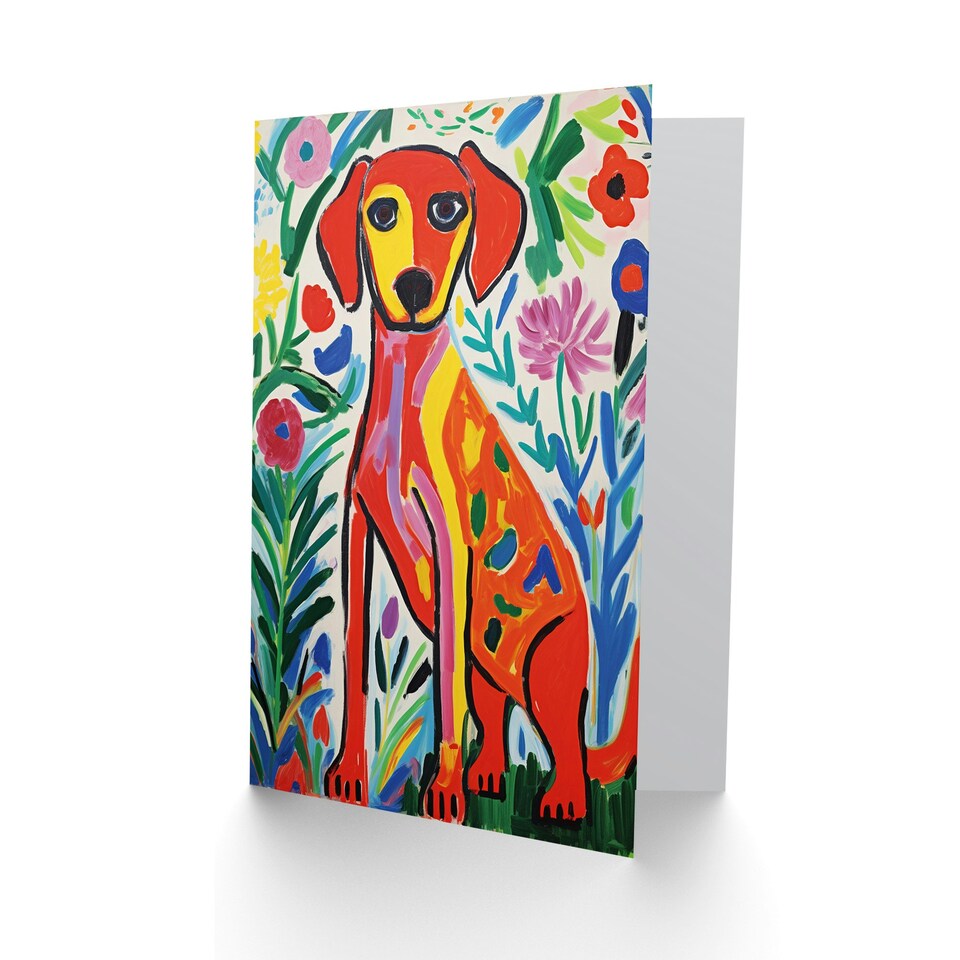 image 1 of Cute Pet Flowers Lover Dog Him Her Birthday Card