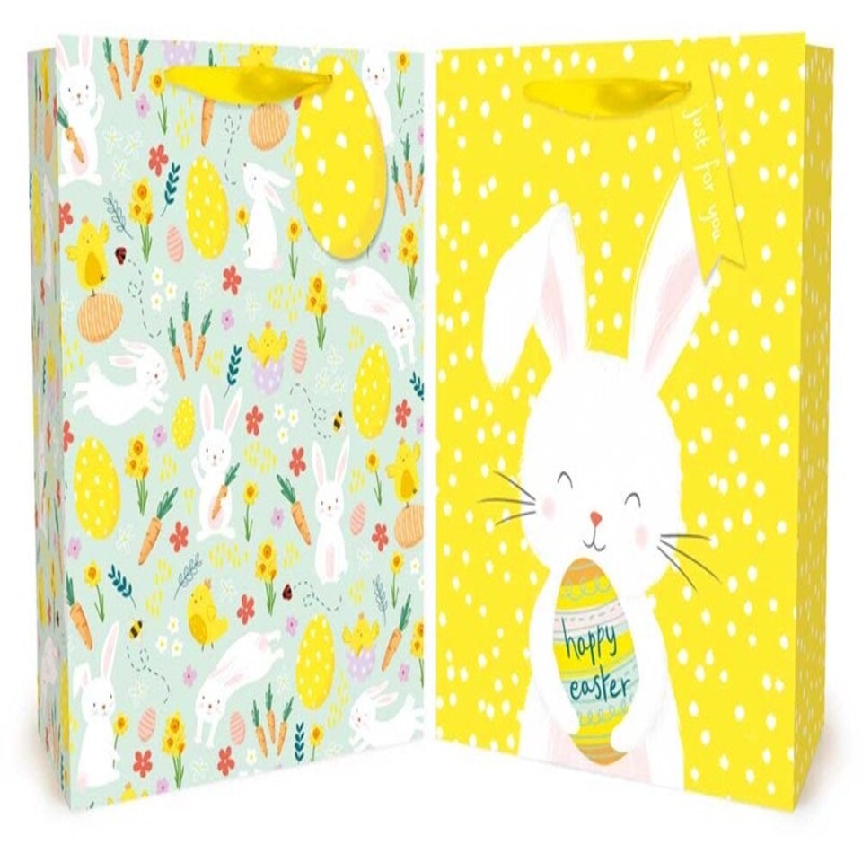 image 1 of Single Cute Rabbit Design Medium Easter Gift Bag
