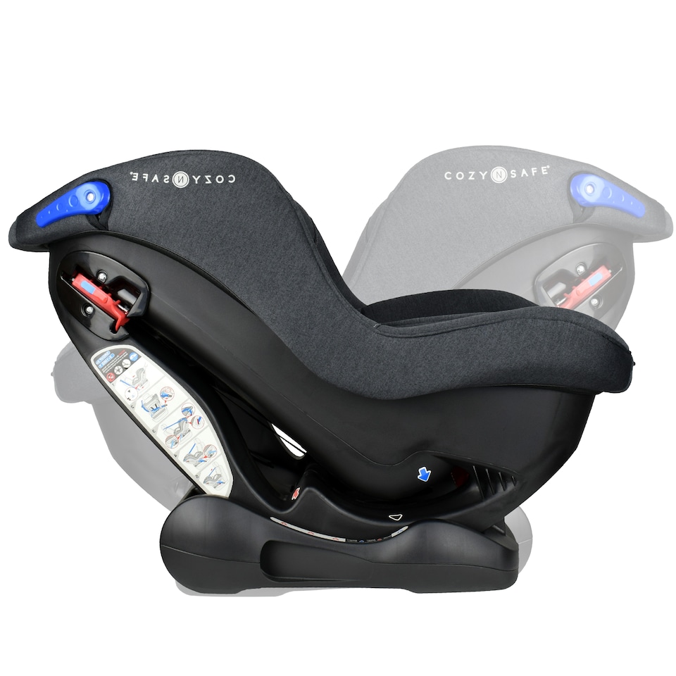 image 1 of Cozy N Safe Fitzroy Group 0+1 Car Seat 0-18kg, Rear & Forward Facing, 5 Point Harness, Reclining Baby Toddler Car Seat, Birth to 4 Years, Deep Padded Child Seat (Graphite)