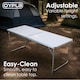 image 4 of 4ft Folding Outdoor Camping Kitchen Work Top Table | White