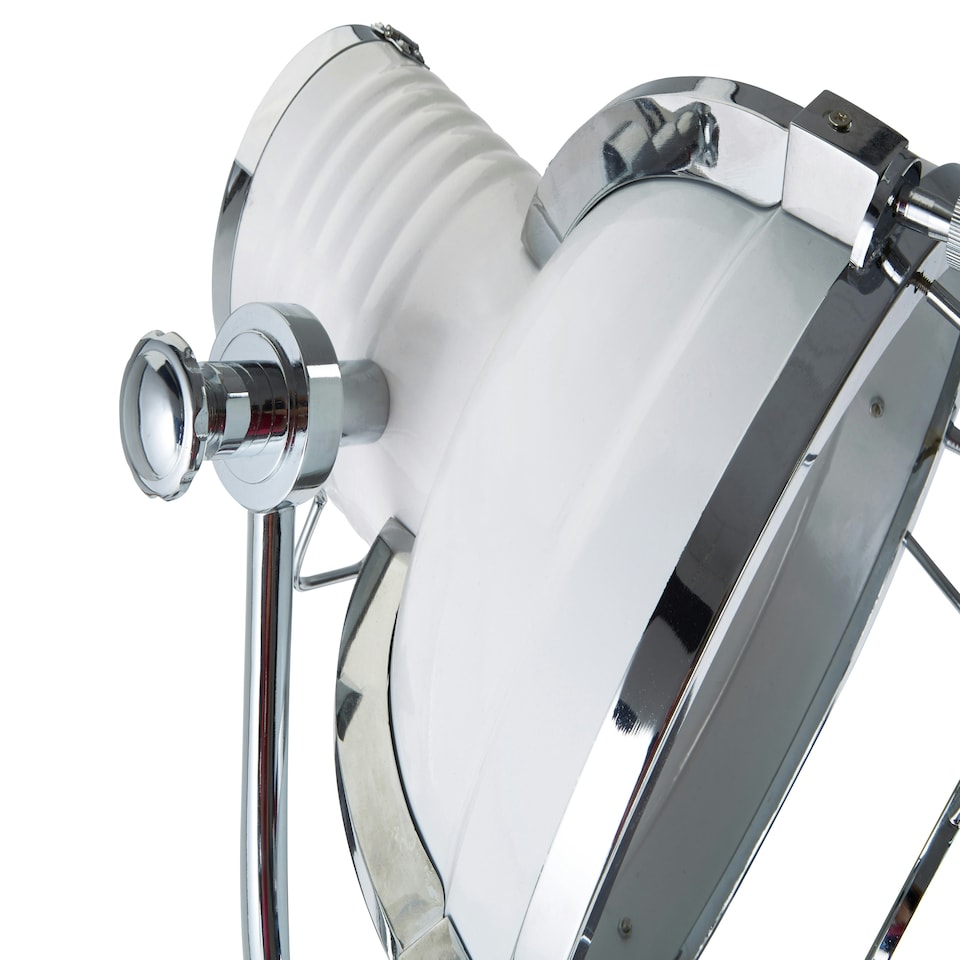 image 1 of Interiors by Premier Tripod White Floor Lamp Silver