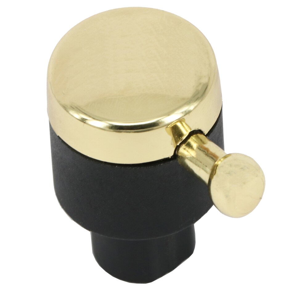 image 1 of SPARES2GO Control Knob compatible with Rangemaster / Falcon 90 110 Classic Oven Cooker Hob Grill Switch (Black / Gold)