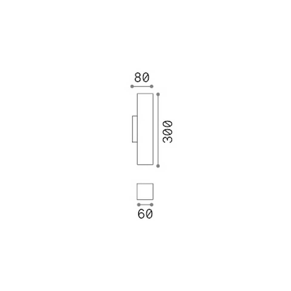 image 1 of Look 30cm Square Up & Down Wall Lamp Copper 2x GU10