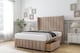 image 3 of Sloomy Melbourne Mink Naples Divan Bed With Mattress 2 Drawers Footend With 54" Wingback Headboard & 12" Matching Footboard 4' Small Double | Brown | Mink | Small Double | 1