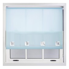 FURNISHED Daylight Roller Blinds with Large Eyelets Cut to Size Sheer Fabric | Blue | Duck Egg Blue | (W) 150cm x (L) 210cm