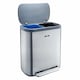 image 3 of Cooks Professional Recycle Bin 60L with Single Pedal, Dual Compartments & Soft Close Lid | Silver