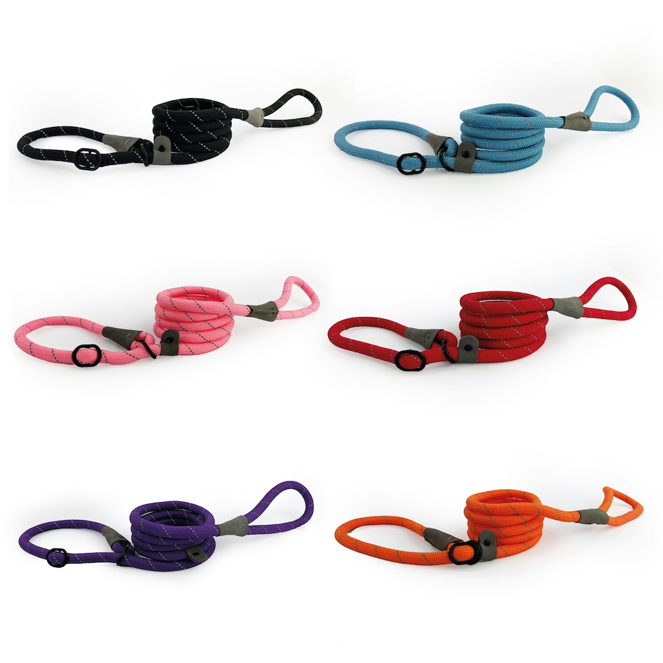 image 1 of HugglePets Advanced Reflective Slip Rope Dog Lead Red