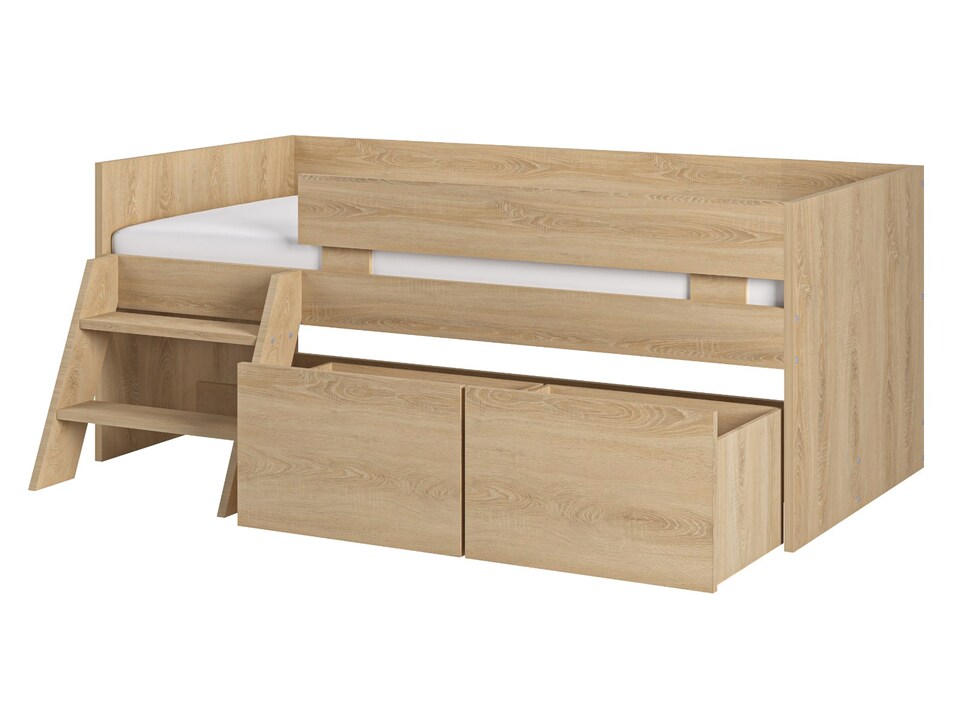 image 1 of Flair Logan Single Storage Low Sleeper Oak Bed