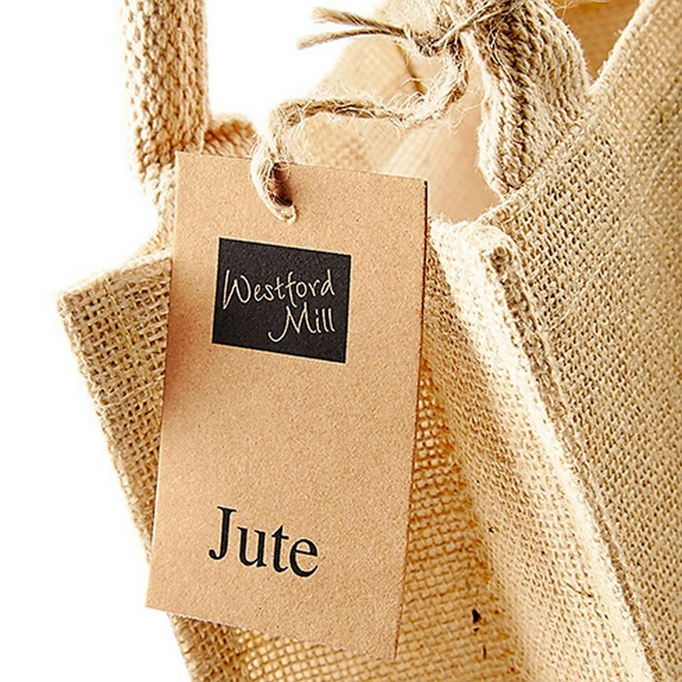 image 1 of Westford Mill Jute Mini Gift Bag (6 Litres) - Natural - One Size