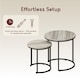 image 5 of Vida Designs Brooklyn Round Nest of Tables 2 Piece Set Nesting Sofa Bedside Side Table, Grey