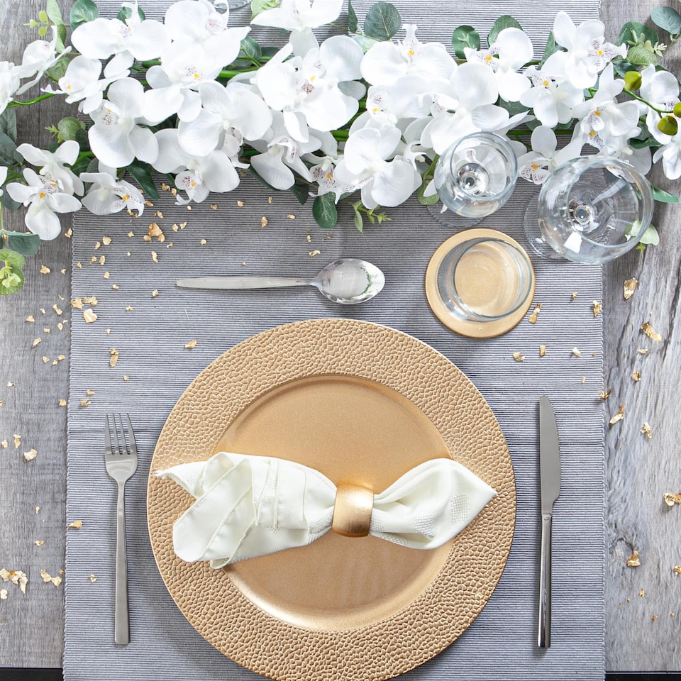 image 1 of Argon Tableware Metallic Coasters - 10cm - Gold - Pack of 6