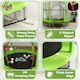 image 4 of HOMCOM Kids Trampoline Mini Bouncer w/ Enclosure Net for 3-6 Years Green