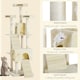 image 3 of PawHut Cat Tree, Kitten Scratch Post Climbing Tower 181 cm for Indoor, Beige