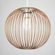 image 2 of ValueLights Metal Basket Style Globe Ceiling Pendant Light Shade In Copper Effect Finish