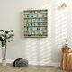 image 6 of HOMCOM Wall Display Cabinet w/ Shelves Glass Doors Brown