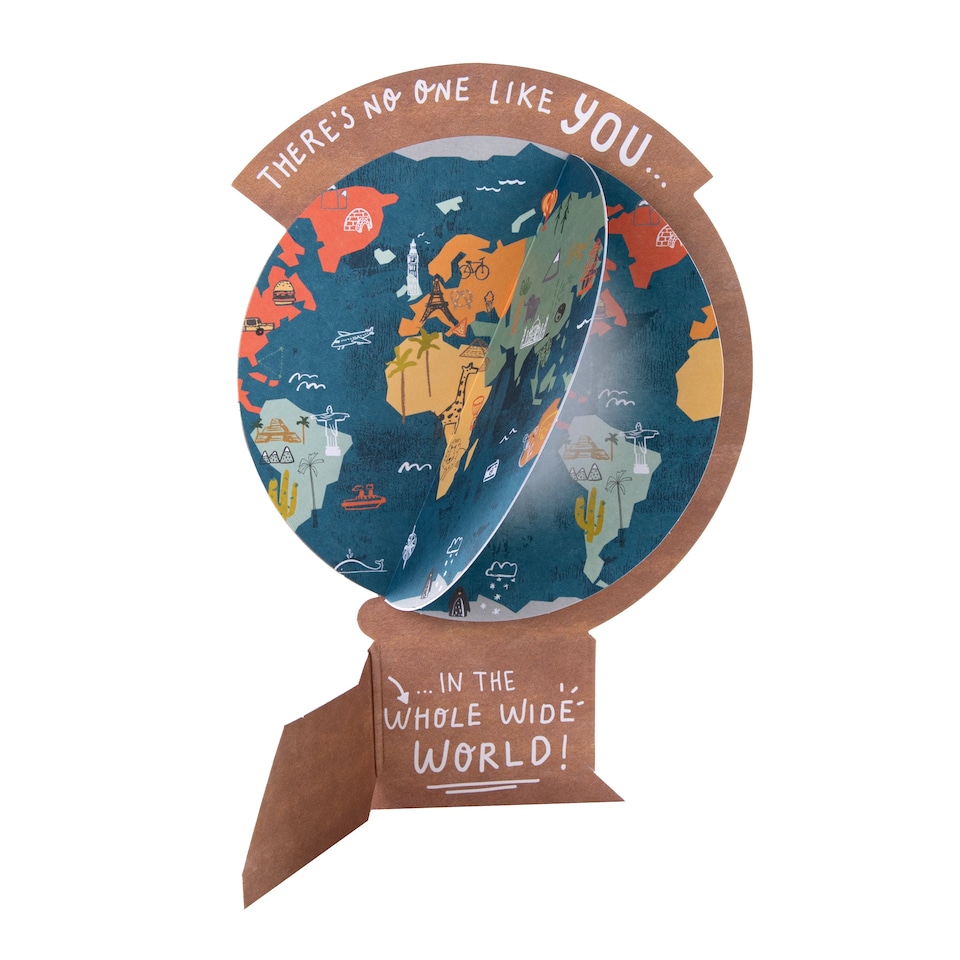 image 1 of Hallmark Father's Day Card For Dad - 3D Pop-Up World Globe Design