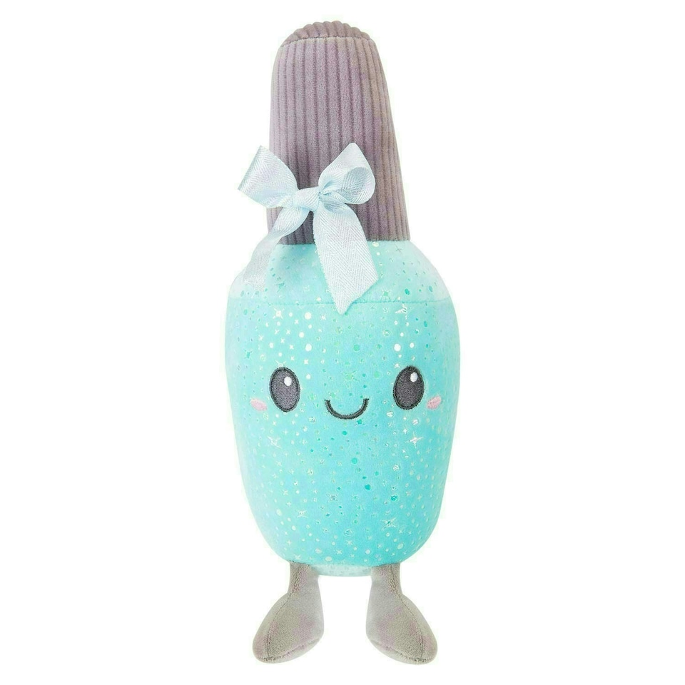 image 1 of Nail Polish Soft Toy Cute Plushie Huggable Cuddly Stuffed Toy 25cm Blue